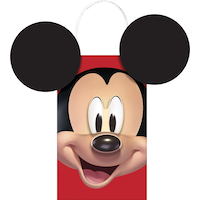 Disney Mickey Mouse Create Your Own Customizable Paper Kraft Gift Bags, Red/Black, 8.5-in, 8-pk, for Birthday Party