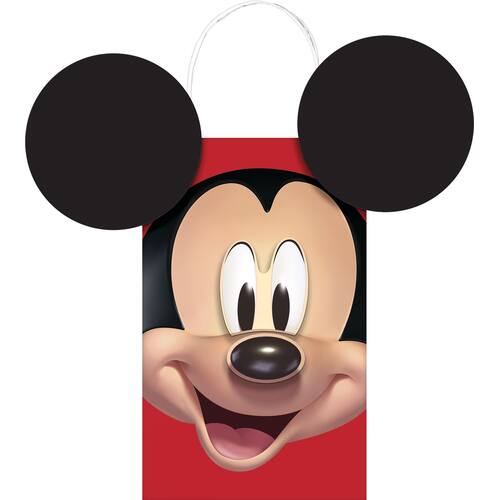 Disney Mickey Mouse Create Your Own Customizable Paper Kraft Gift Bags, Red/Black, 8.5-in, 8-pk, for Birthday Party