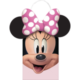 Disney Minnie Mouse Create Your Own Customizable Paper Kraft Gift Bags, Pink/Black, 8.5-in, 8-pk, for Birthday Party Front_Flat
