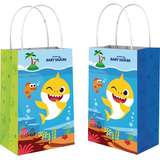 Sacs à surprises en papier kraft d'anniversaire, Bébé requin, paq. 8 Composite_or_Mixed
