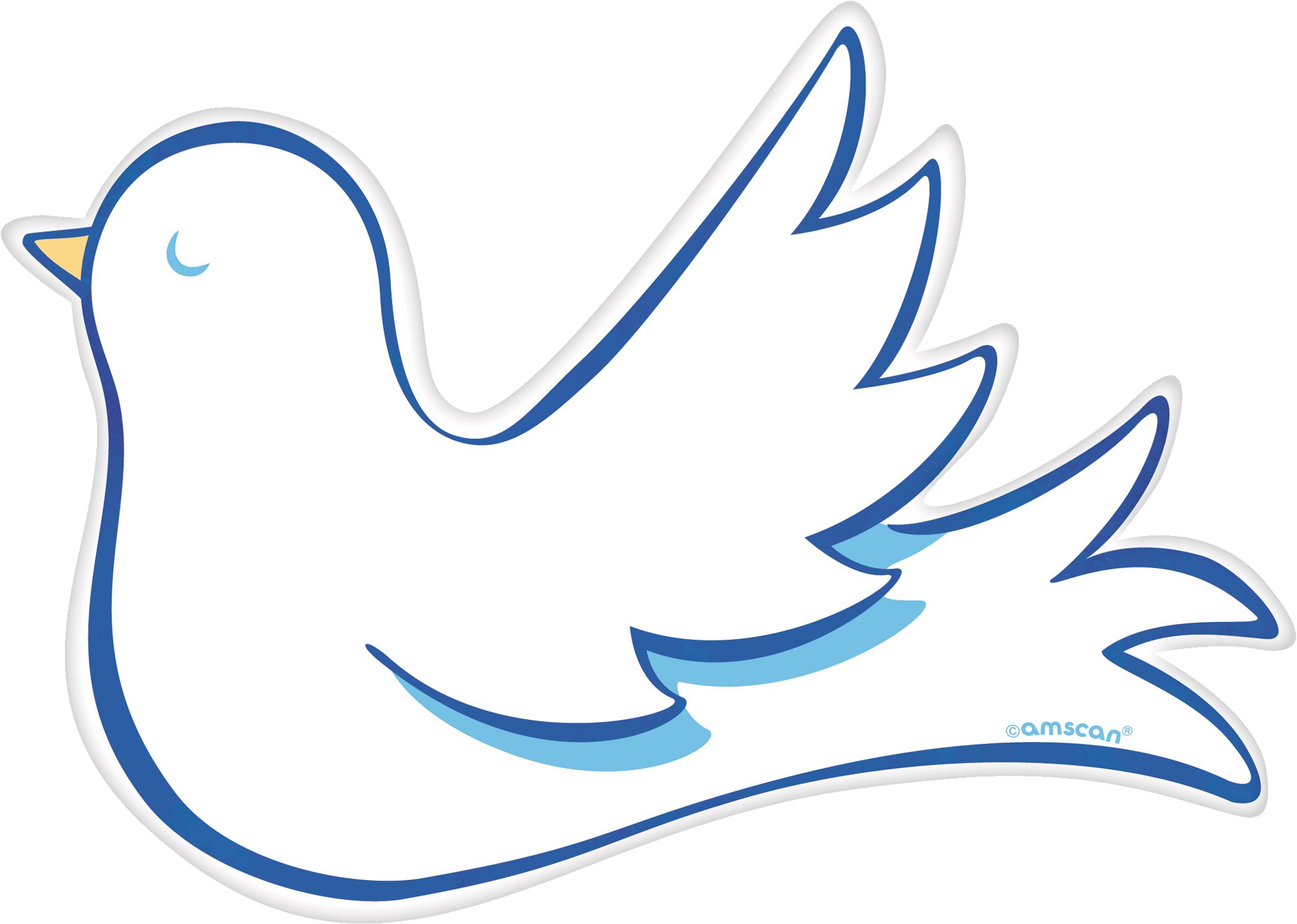Blue and Silver First Communion Cutouts, 12-pc Front_Flat