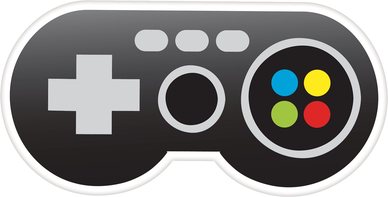 Level Up "Game On" Game Controller Table & Wall Cutout Decorations, Green/Black, 11-in, 12-pk, for Birthday Party Front_Flat