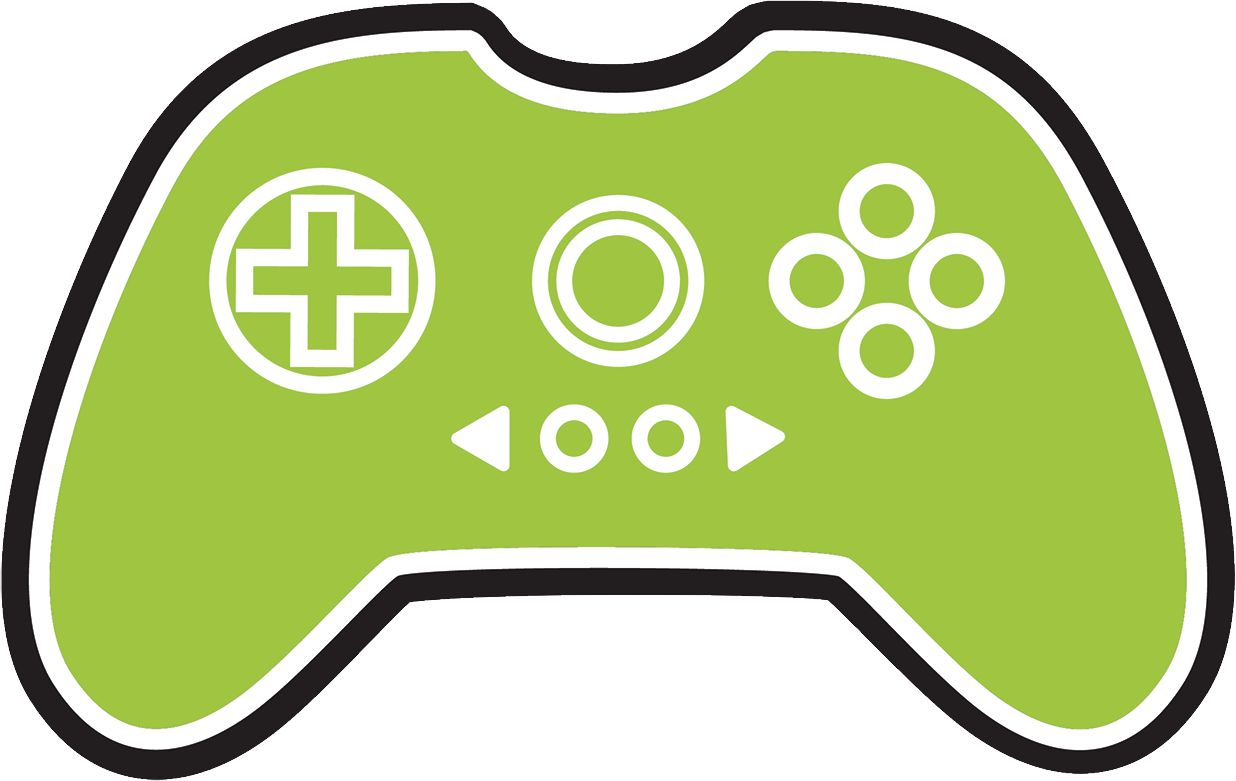 Level Up "Game On" Game Controller Table & Wall Cutout Decorations, Green/Black, 11-in, 12-pk, for Birthday Party Front_Flat