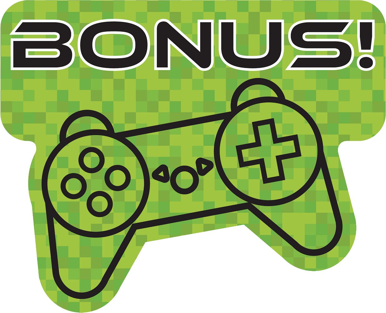 Level Up "Game On" Game Controller Table & Wall Cutout Decorations, Green/Black, 11-in, 12-pk, for Birthday Party Front_Flat