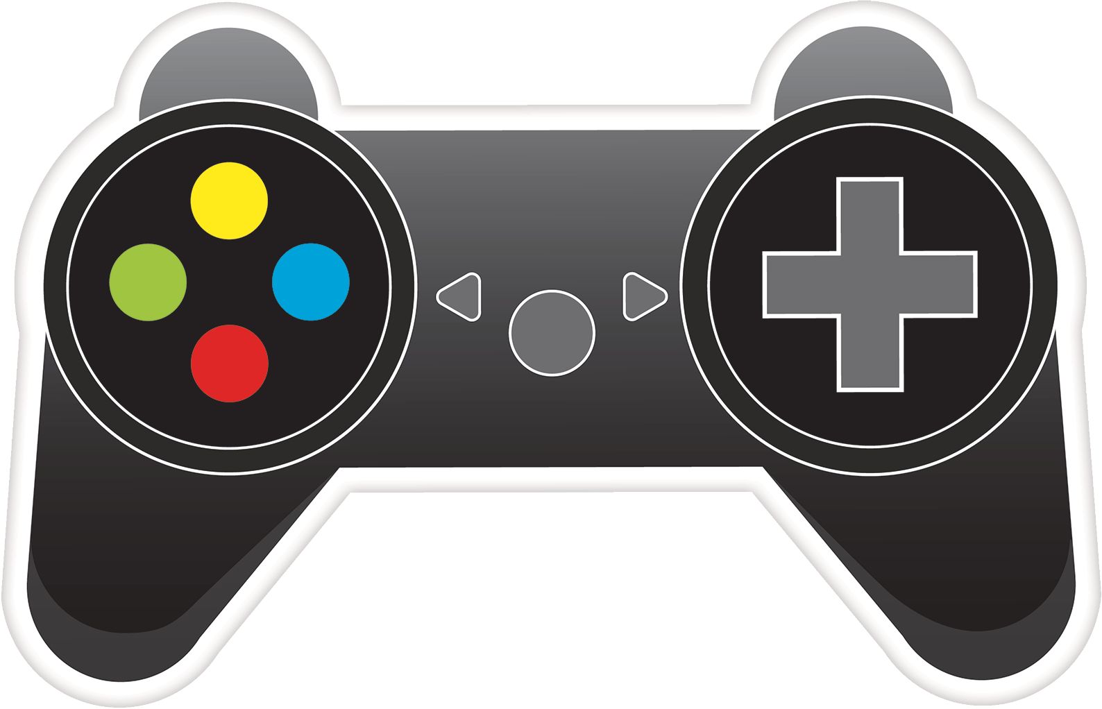 Level Up "Game On" Game Controller Table & Wall Cutout Decorations, Green/Black, 11-in, 12-pk, for Birthday Party Front_Flat