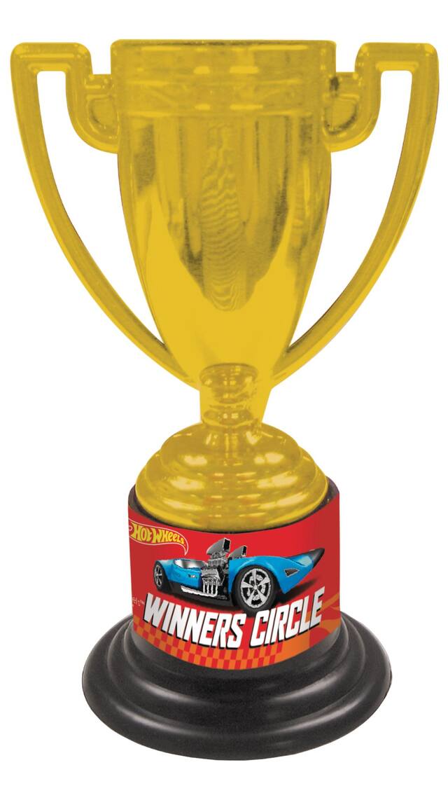 Hot Wheels "Winner's Circle" Trophy, Gold, Ages 3+ Front_Flat