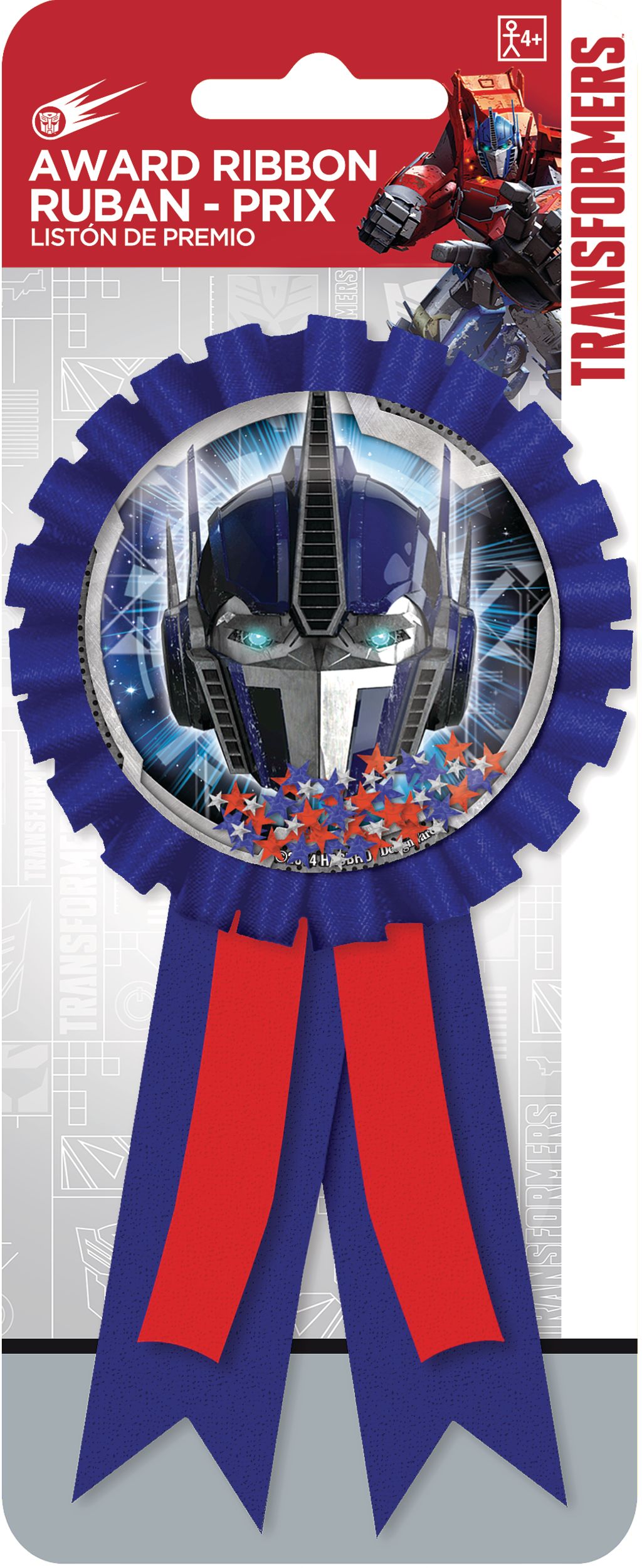 Transformers Birthday Party Award Ribbon Front_Flat