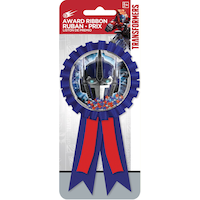 Transformers Birthday Party Award Ribbon Front_Flat