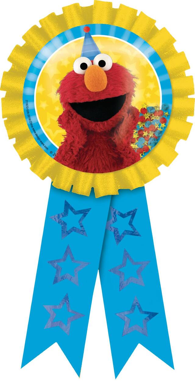 Sesame Street Birthday Party Award Ribbon Front_Flat