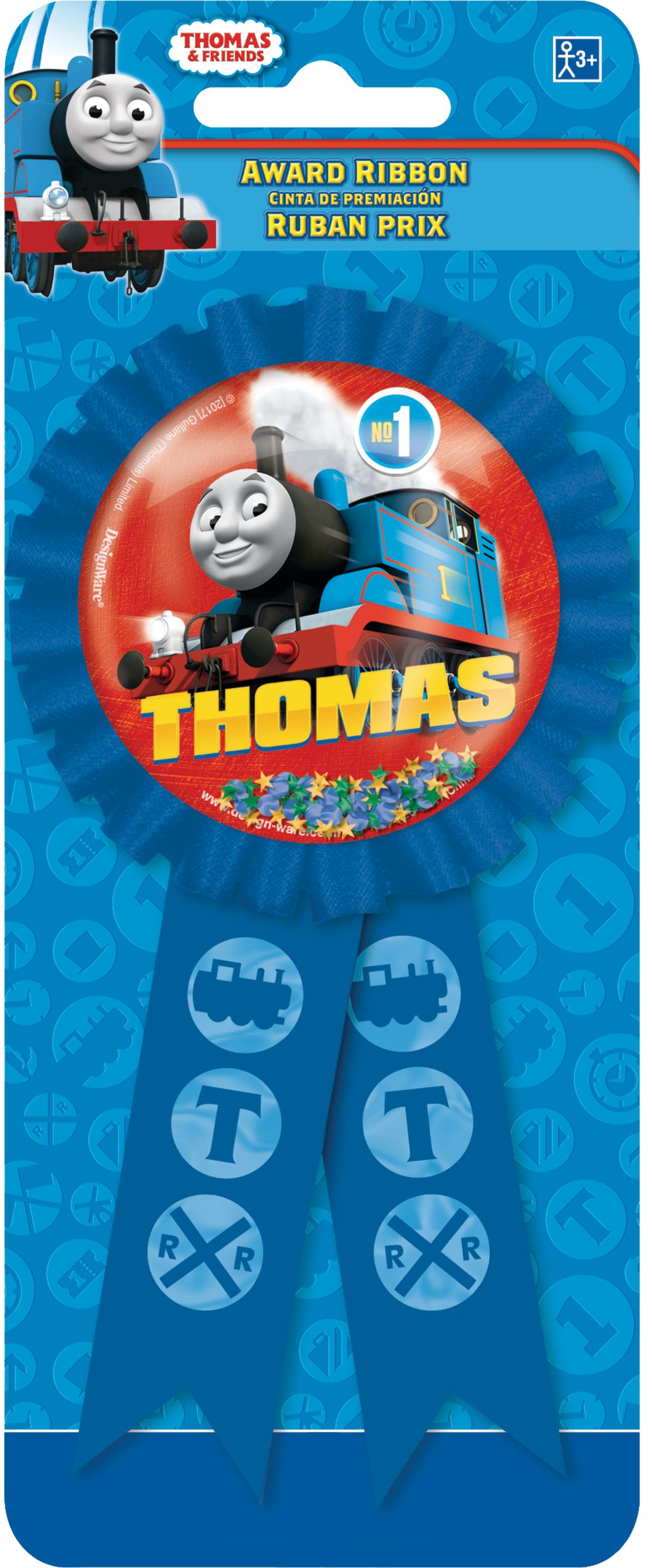 Thomas the Tank Engine Birthday Party Award Ribbon Front_Flat