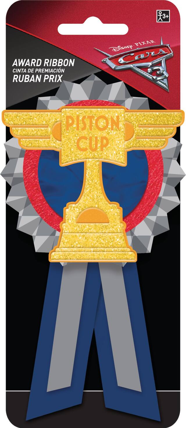 Ruban mérite pour fête d'anniversaire Disney Les bagnoles 3 Front_Flat