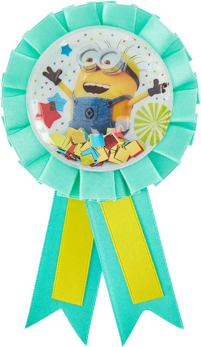 Minions Birthday Party Award Ribbon, Ages 3+ Front_Flat