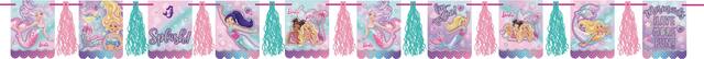Barbie Mermaid Birthday Party Tassel Garland, 10-ft Front_Flat