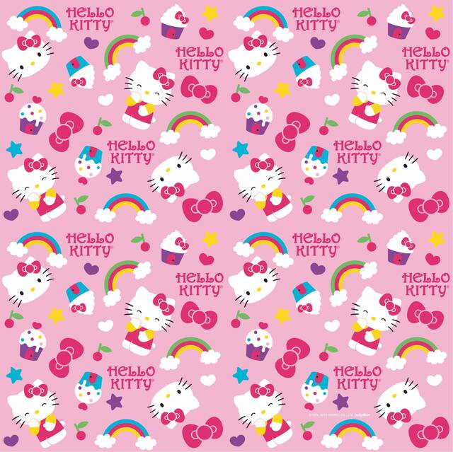 Papier-cadeau Hello Kitty arc-en-ciel, 8 pi CloseUp