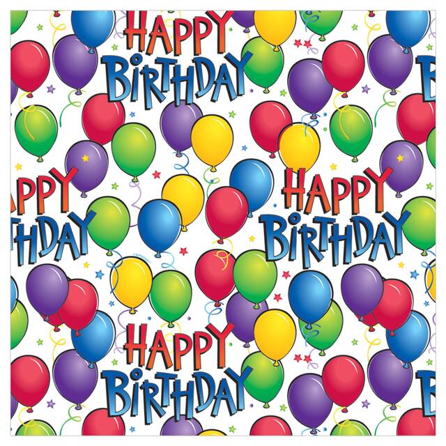 Smiley Printed Gift Wrap features Smiley Faces and Emojis Front_Flat