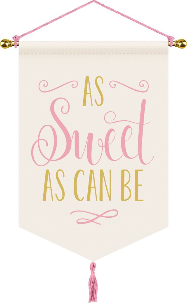 Floral Baby Sweet As Can Be Sign Front_Flat