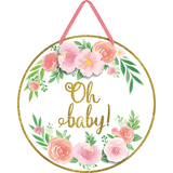 Affiche à fleurs scintillantes Oh Baby Front_Flat