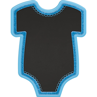 Baby Onesie Chalkboard Stand Easel Sign Decoration, Assorted Colours, 9-in, for Baby Shower/Gender Reveal