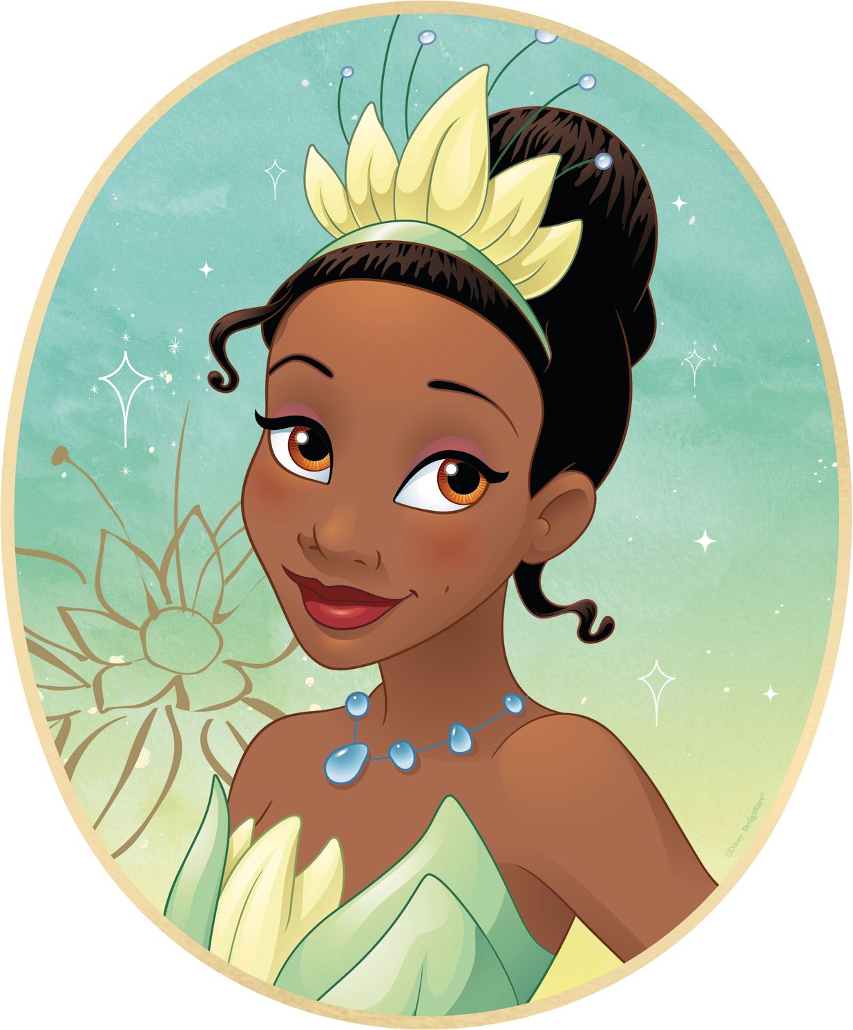 Portrait scintillant pour fête d'anniversaire Princesse Il était une fois Disney, paq. 9 Front_Flat