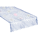 Disney Descendants Rectangle Reusable Fish Net Table Runner with Confetti, Blue, 50x65-in, 13-pk, for Birthday Party Front_Angled_Right