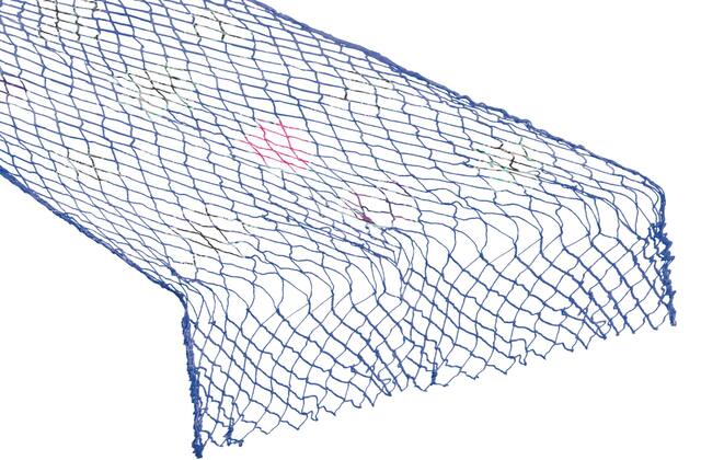Disney Descendants Rectangle Reusable Fish Net Table Runner with Confetti, Blue, 50x65-in, 13-pk, for Birthday Party Front_Angled_Right