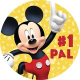 Disney Mickey Mouse Table & Wall Cutout Decorations, Red/Yellow, 12-in, 5-pk, for Birthday Party Front_Flat