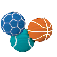 Birthday Baller Paper Lantern Birthday Party Decorations, 3-pc Front_Flat