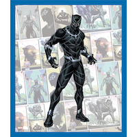 Disney Marvel Avengers Iron Man/Hulk/Black Panther Paper Scene Setter Background Decoration Red/Blue, 15-in, 10-pk, for Birthday Party Front_Flat