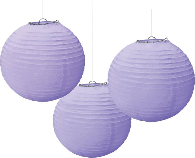 Lilac Paper Lanterns, 3-pc Front_Flat