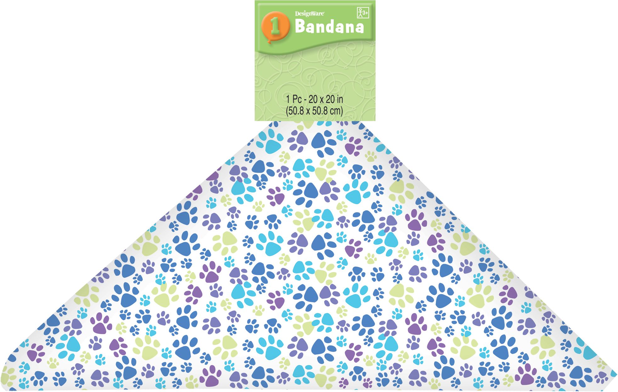 Party Pups Bandana 20in Front_Flat