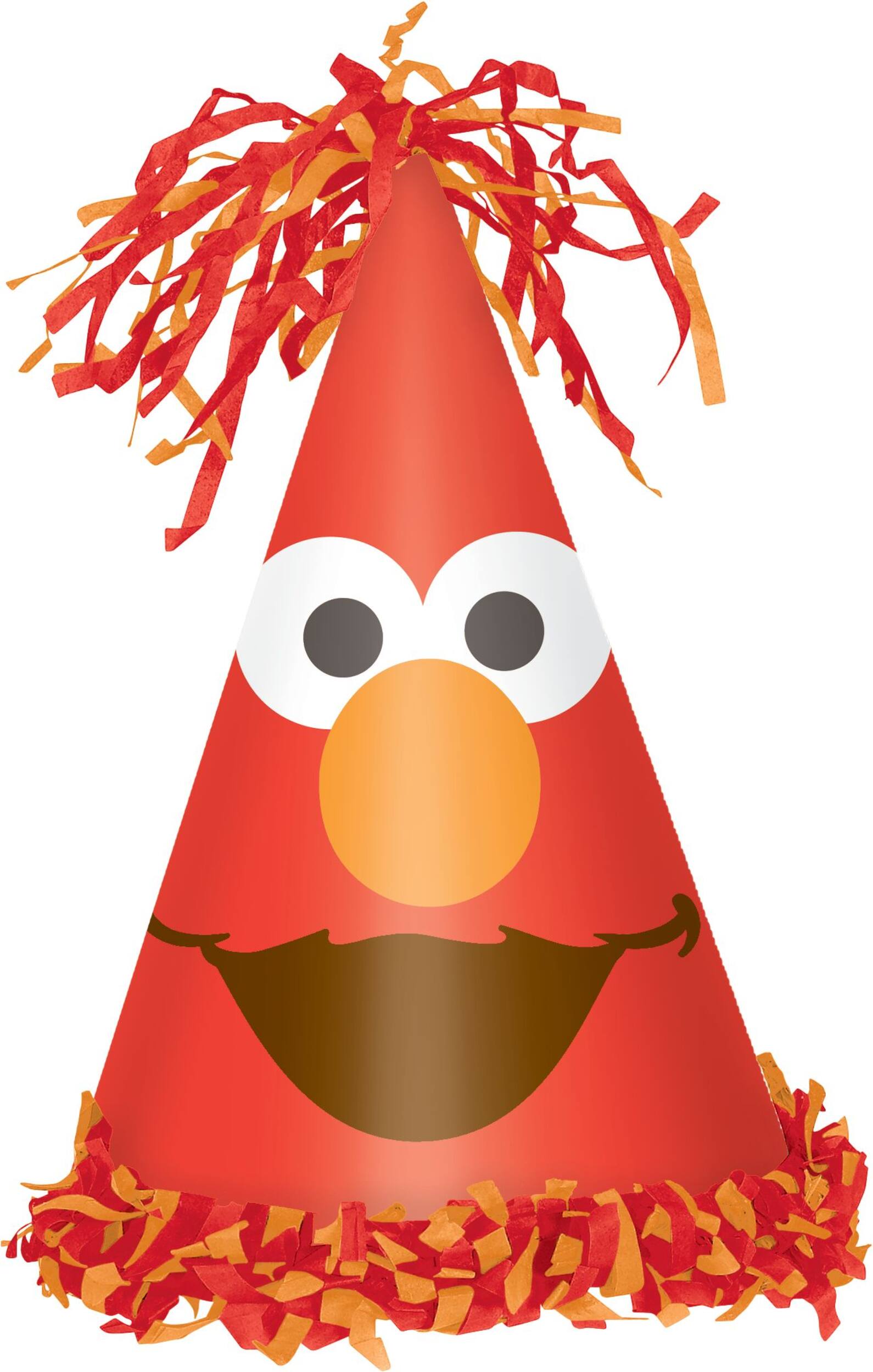 Sesame Street Elmo Birthday Party Hat Front_Flat