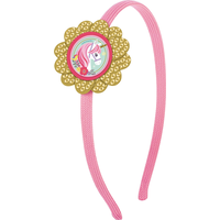 Serre-tête Licorne magique pour fête d'anniversaire/costumes, rose Front_Angled_Right