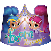 Shimmer & Shine Birthday Party Cardstock Tiaras, 8-pk Front_Flat