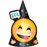 Smiley Party Birthday Hats, 8-pk, Ages 3+ Front_Flat