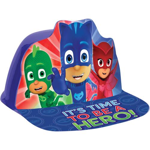 PJ Masks "It's Time To Be A Hero!" Catboy/Owlette/Gekko Plastic Snapback Hat, Red/Green/Blue, One Size, Wearable Accessory for Birthdays