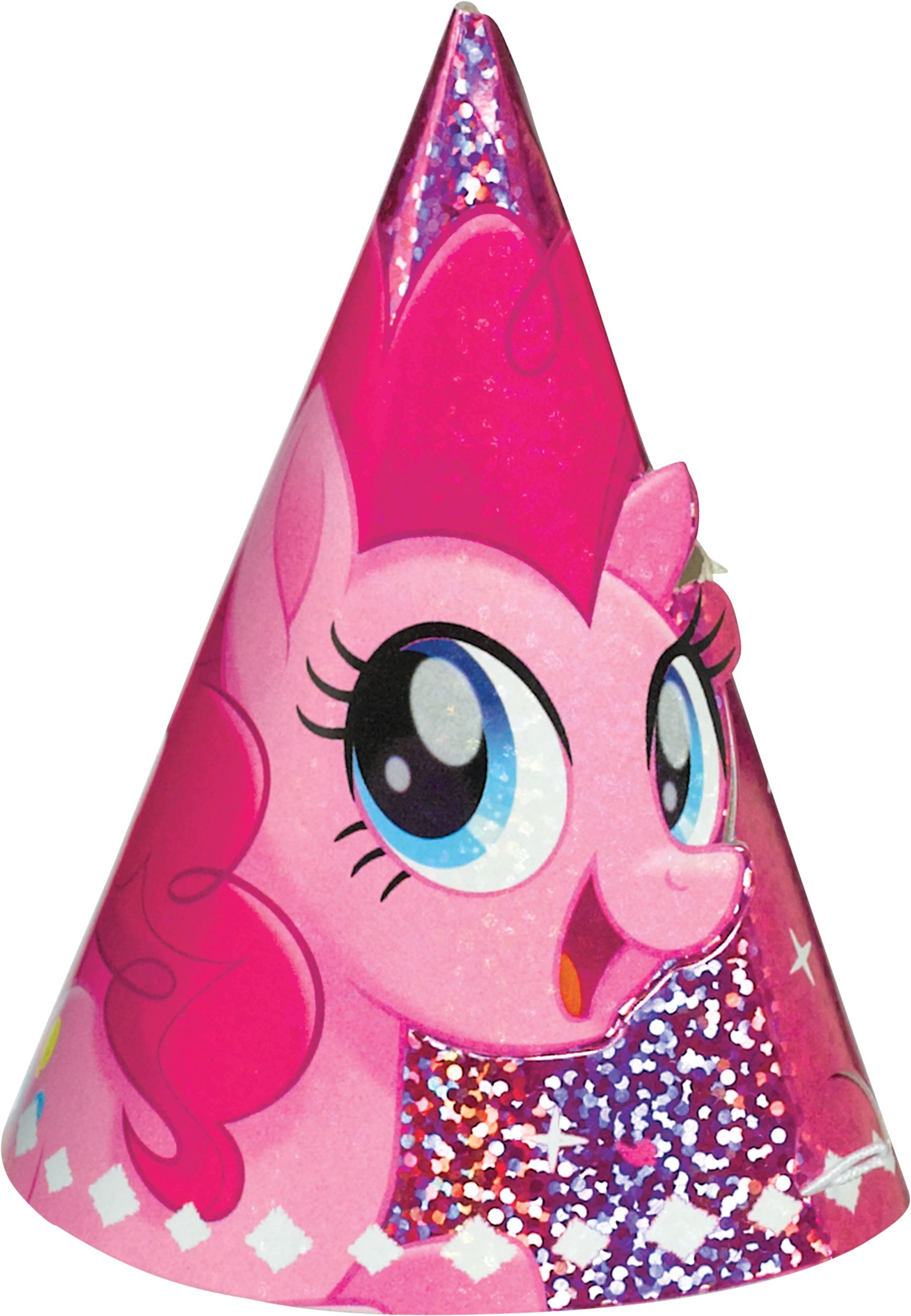 Mini Prismatic My Little Pony Party Hats, 8-pk Front_Flat