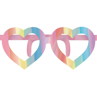 Lunettes de fantaisie multicolores irisées arc-en-ciel magique pour cadeaux-surprises d'anniversaire, paq. 8 Front_Flat