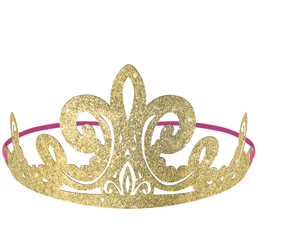 Glitter Disney Once Upon a Time Birthday Party Tiaras Gold Pink