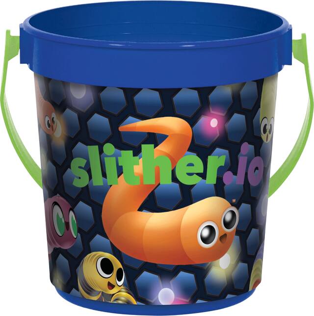 Contenant à surprises pour fête d'anniversaire en plastique Slither.io Front_Elevated