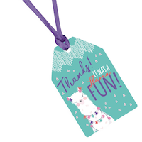 Llama Fun Thank You Birthday Party Favour Tags, 8-pk Front_Angled_Right
