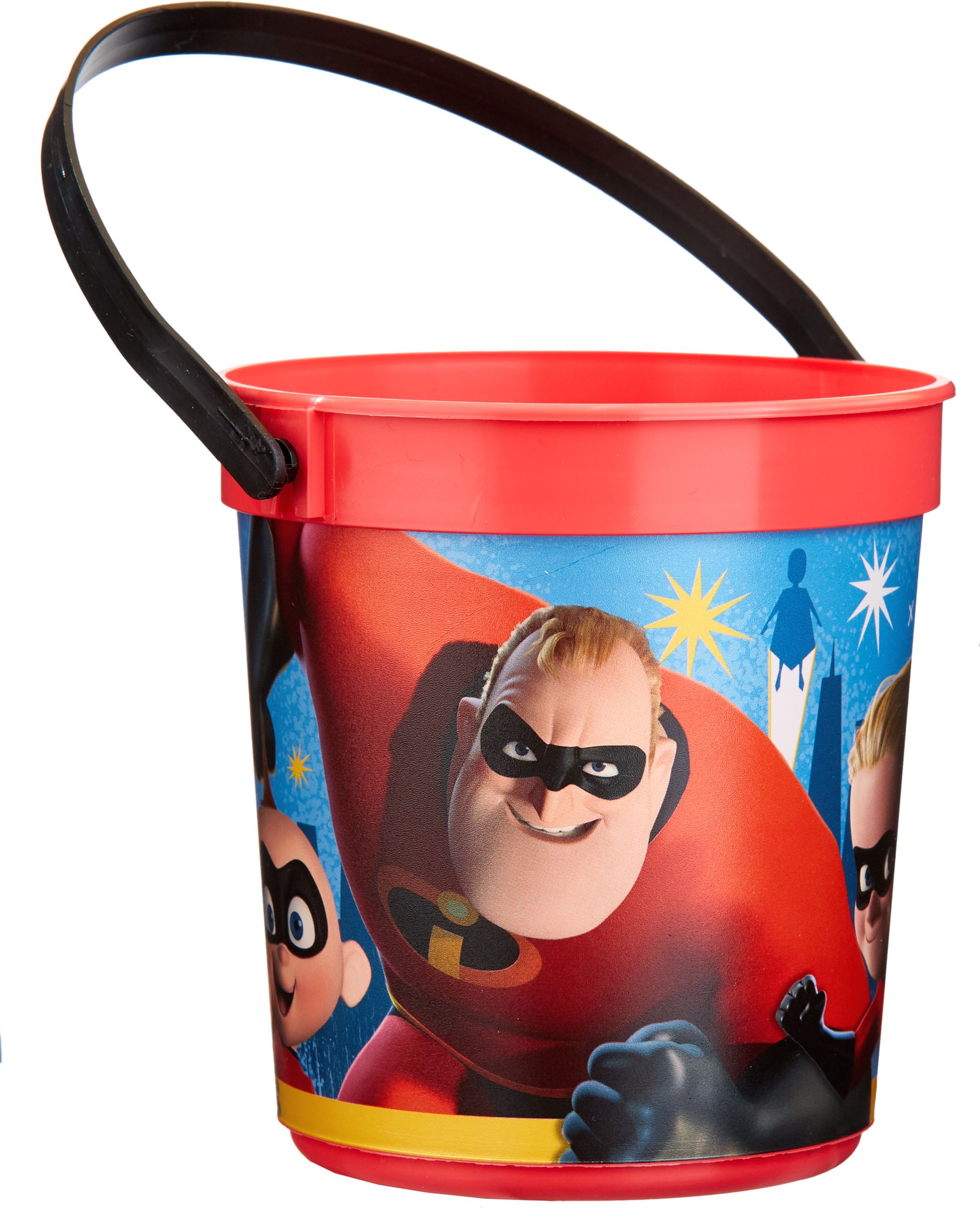 Disney Incredibles 2 Birthday Party Favour Container Front_Angled_Right