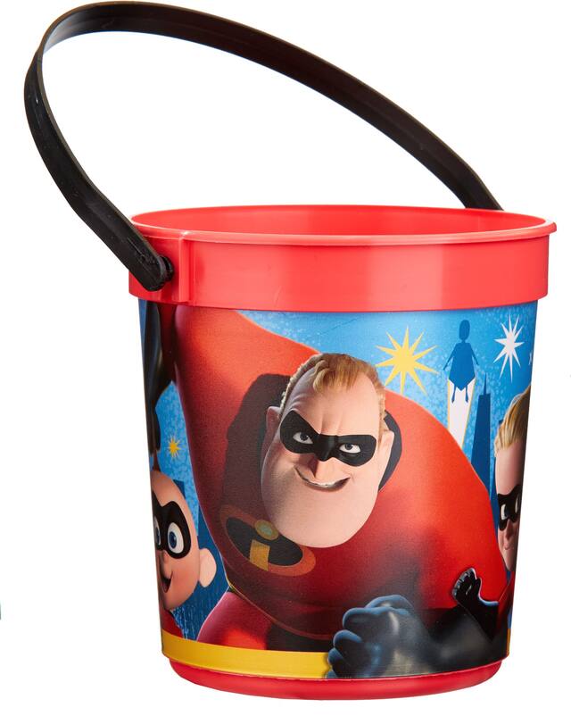 Disney Incredibles 2 Birthday Party Favour Container Front_Angled_Right