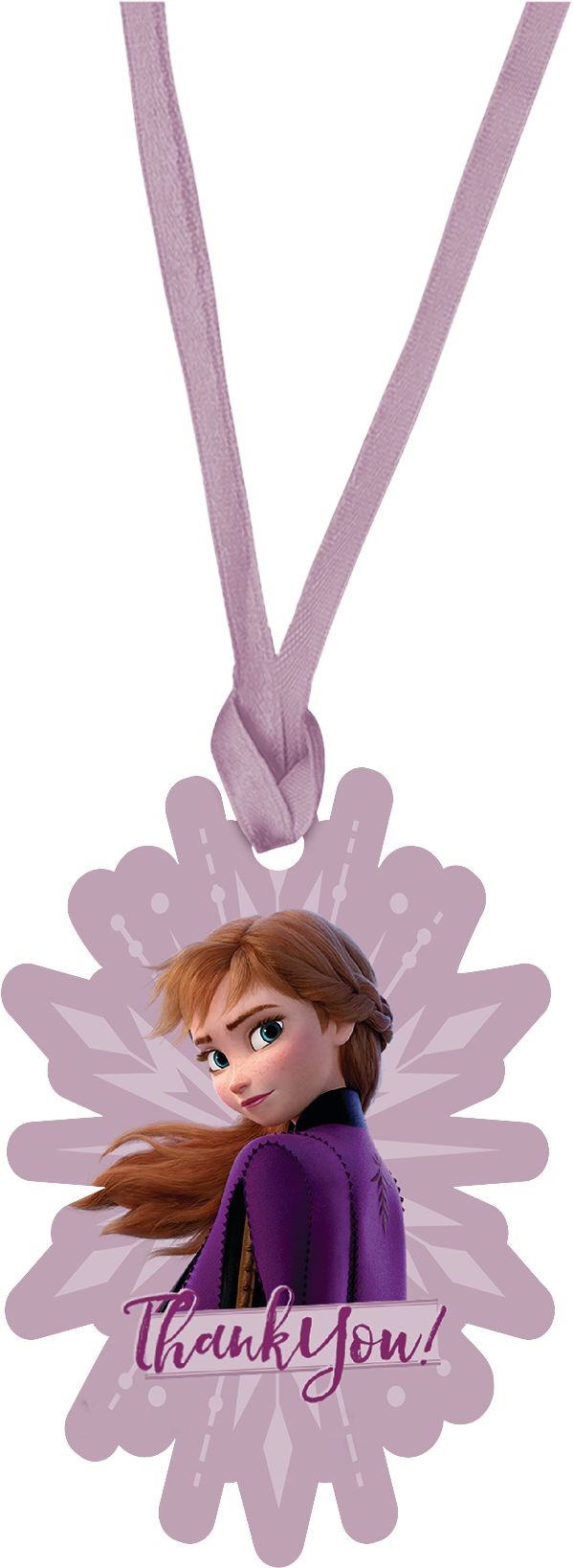 Disney Frozen 2 Birthday Party Thank You Tags, 8-pk Overhead_Flat