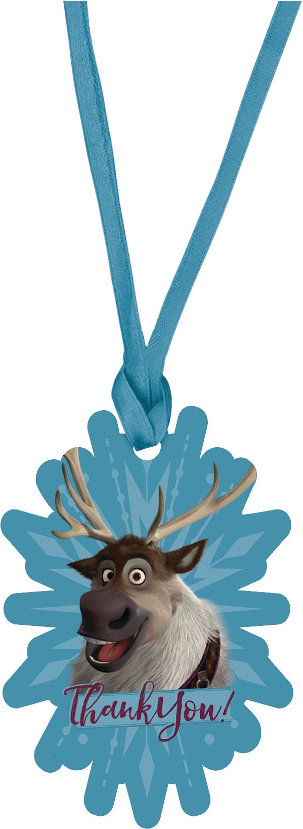 Disney Frozen 2 Birthday Party Thank You Tags, 8-pk Overhead_Flat