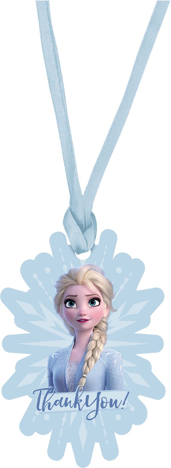 Disney Frozen 2 Birthday Party Thank You Tags, 8-pk Overhead_Flat