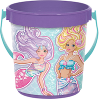 Barbie Mermaid Birthday Party Favour Bucket Container Front_Elevated
