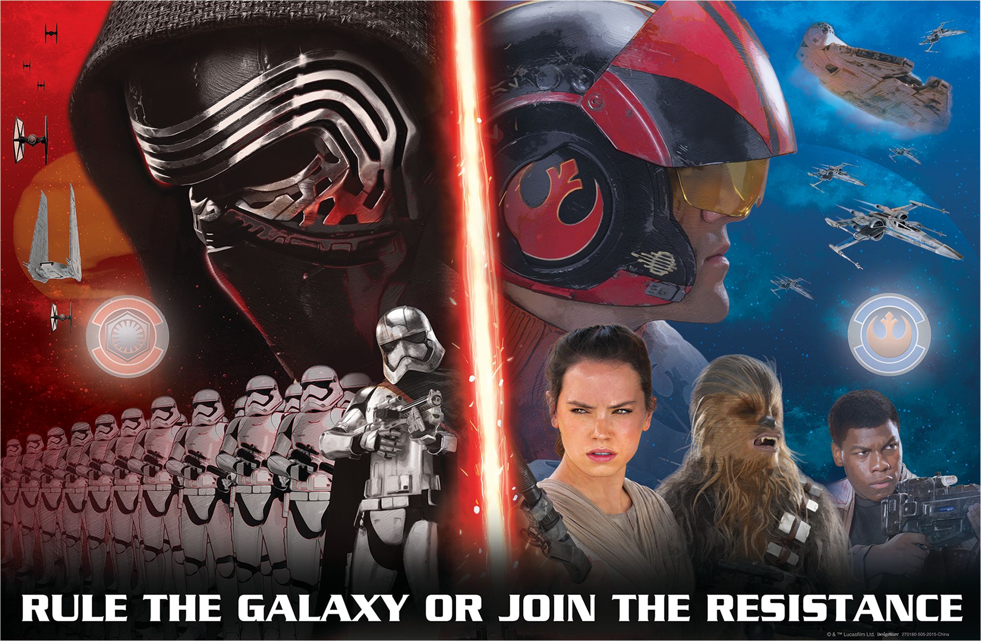 Star Wars VII The Force Awakens Party Game, 10-pc Front_Flat