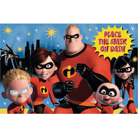 Jeu pour fête d'anniversaire, Disney Les Incroyables 2, 3 ans et plus Front_Flat