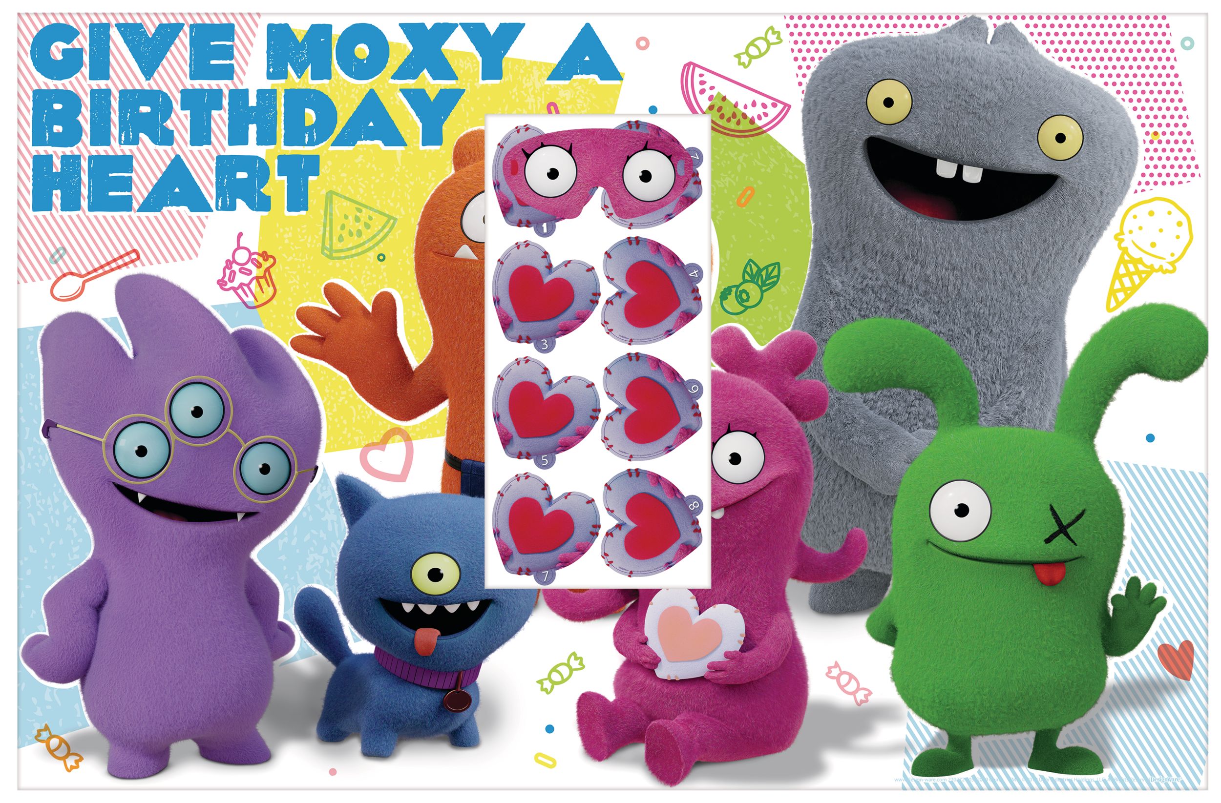UglyDolls Birthday Party Game Front_Flat