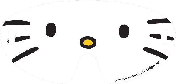 Jeu pour fête d'anniversaire Hello Kitty arc-en-ciel Front_Flat